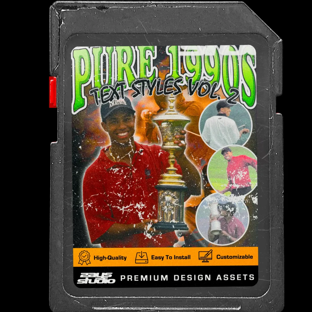 Pure 1990s Text Styles Vol. 2