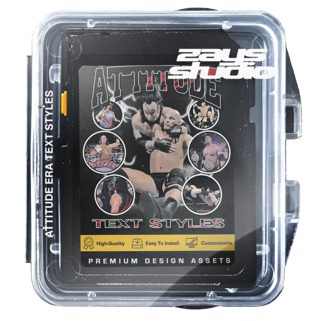 Attitude Era Text Styles Pack